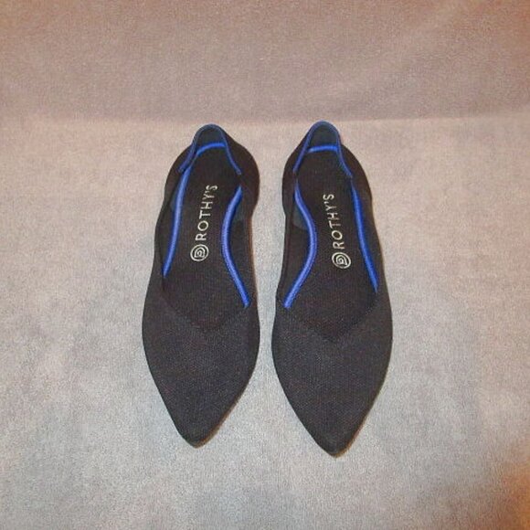 Rothy's The Point Ballet Flats Size 11 Comfort Slip On Cushioned Foam Neutral - Picture 4 of 11